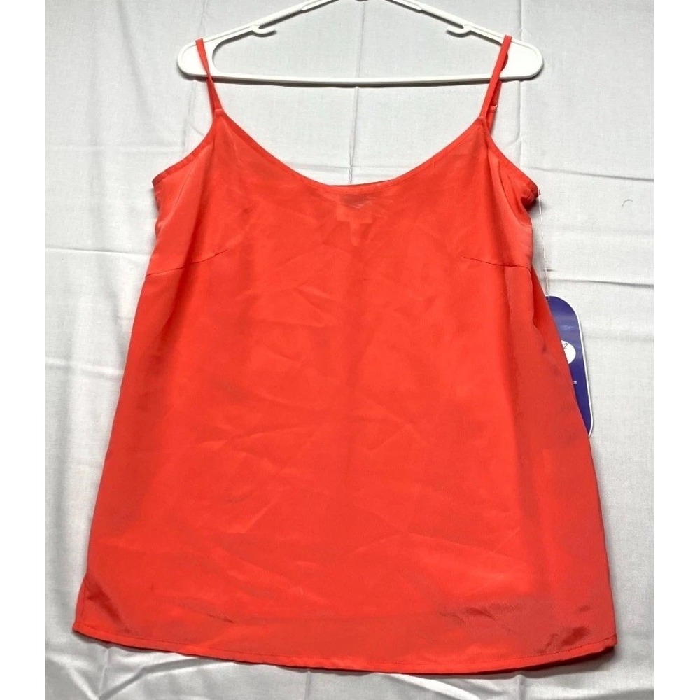 DG2 by Diane Gilman Cami Top Womens Medium Red Sleeveless Adjustable Strap